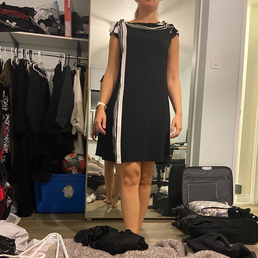 Black and white vintage work dress